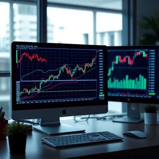 Exacto Tradelux interfaz de usuario mostrando análisis de mercado en tiempo real